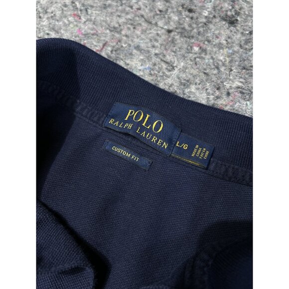 Ralph Lauren Polo Shirt Mens L Blue Orange Pony Cotton Casual Preppy Casual - Picture 3 of 5
